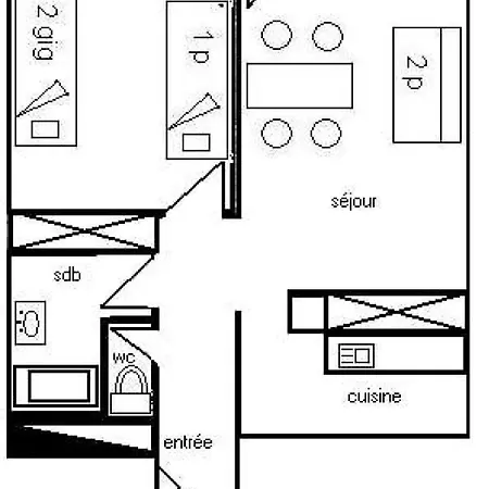 La Meije - 2 Pieces 5 Pers - La Meije - R5mje - Plagne Centre Mae-5764 Daire