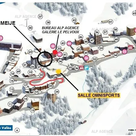 La Meije - 2 Pieces 5 Pers - La Meije - R5mje - Plagne Centre Mae-5764 Daire La Plagne